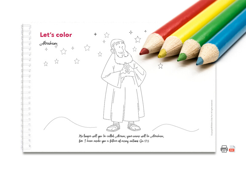 Children's Ministry Activity: Let's Color. Abraham