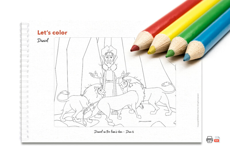 Children's Ministry Activity: Let's Color. Daniel