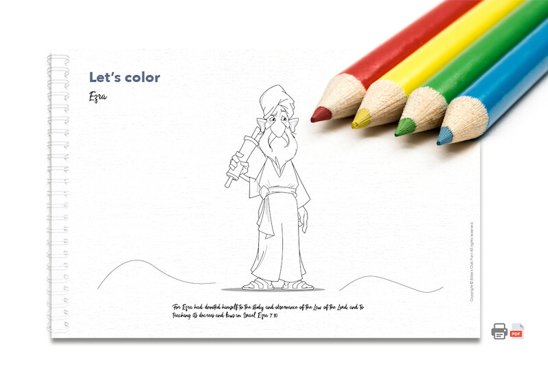 Children's Ministry Activity: Let's Color. Ezra