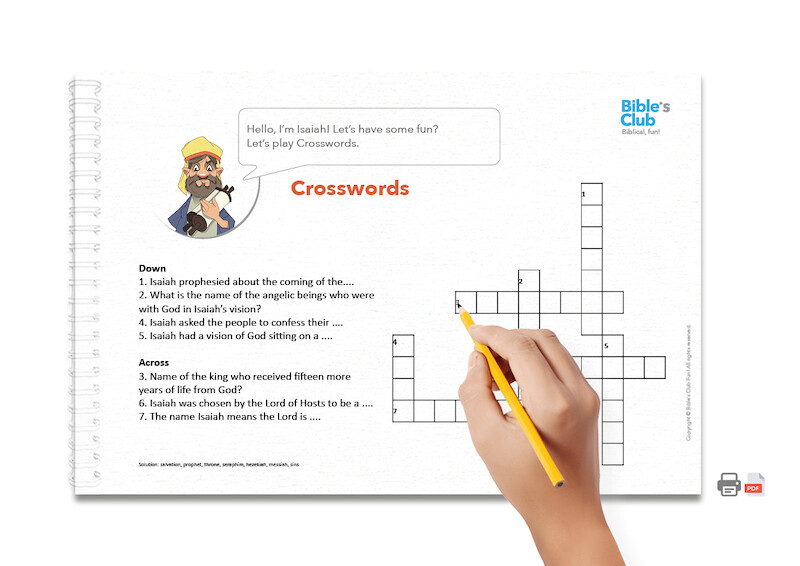 Children's Ministry Activity: Crosswords. Isaiah