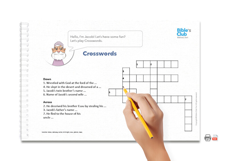 Children's Ministry Activity: Crosswords. Jacob