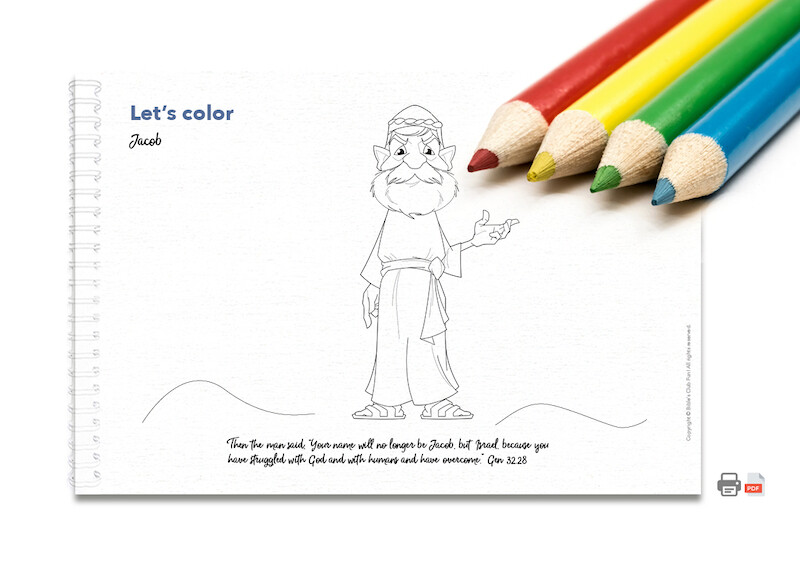 Children's Ministry Activity: Let's Color. Jacob