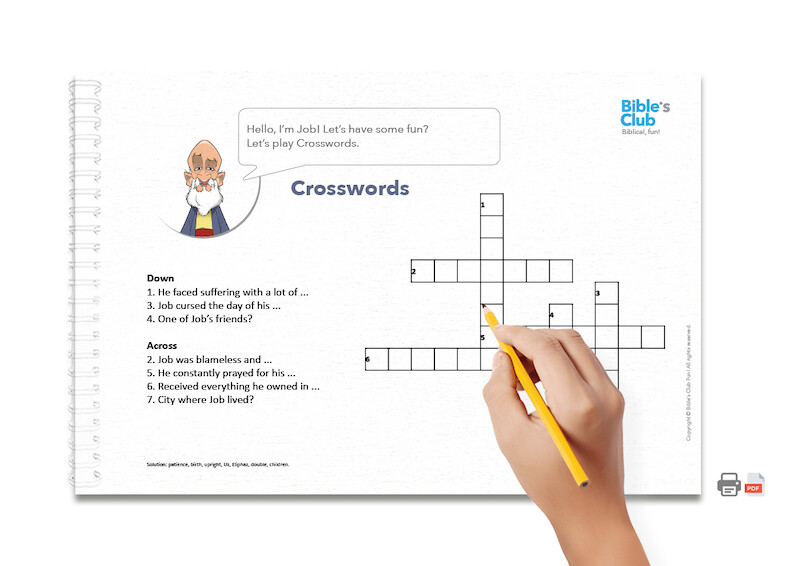 Children's Ministry Activity: Crosswords. Job