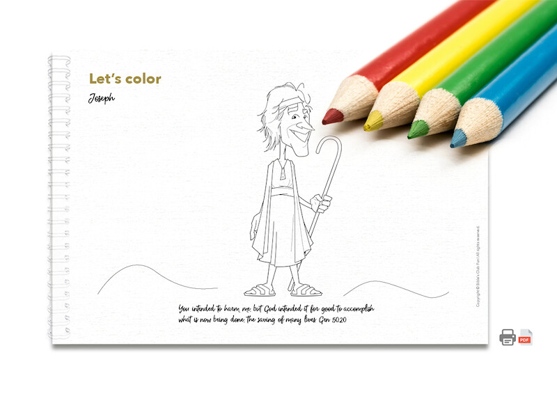 Children's Ministry Activity: Let's Color. Joseph