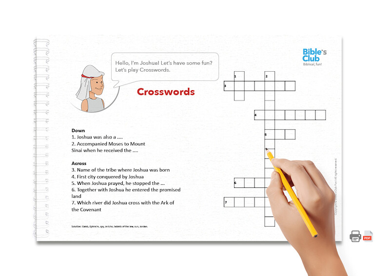 Children's Ministry Activity: Crosswords. Joshua