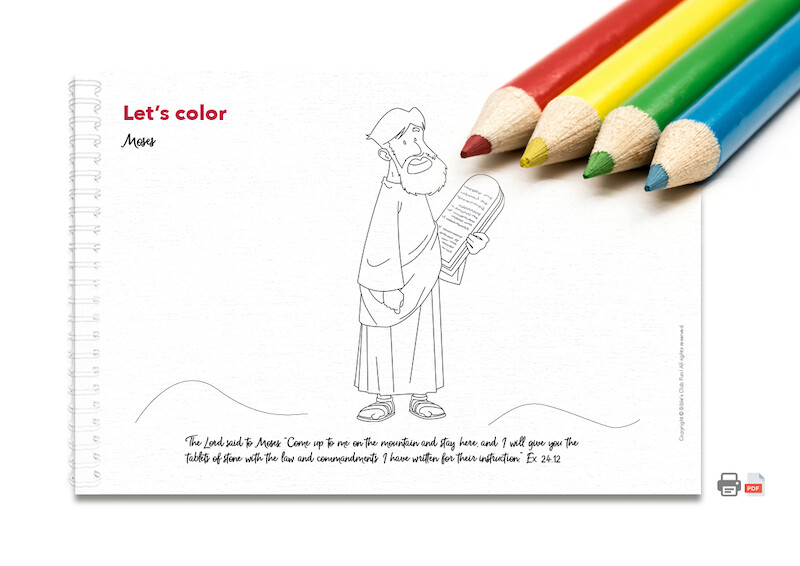 Children's Ministry Activity: Let's Color. Moses